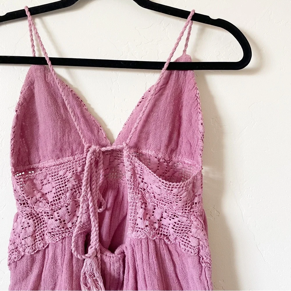 Jen's Pirate Booty Mauve Crochet Babydoll Tunic - Picture 6 of 8